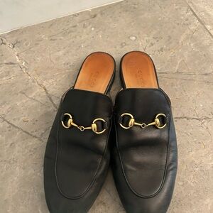 Navy Gucci Princeton Mules